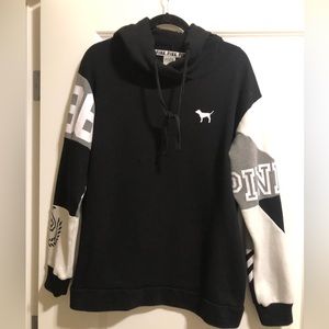 Victoria’s Secret pink hoodie.